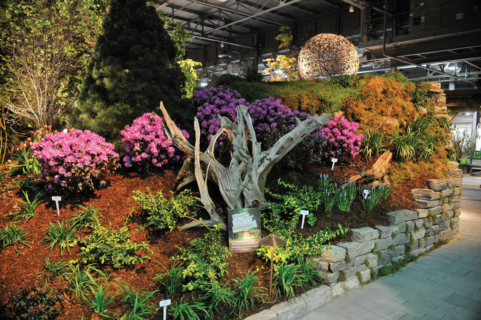 Colourful plants and natural materials were all the rage at this year’s festival.