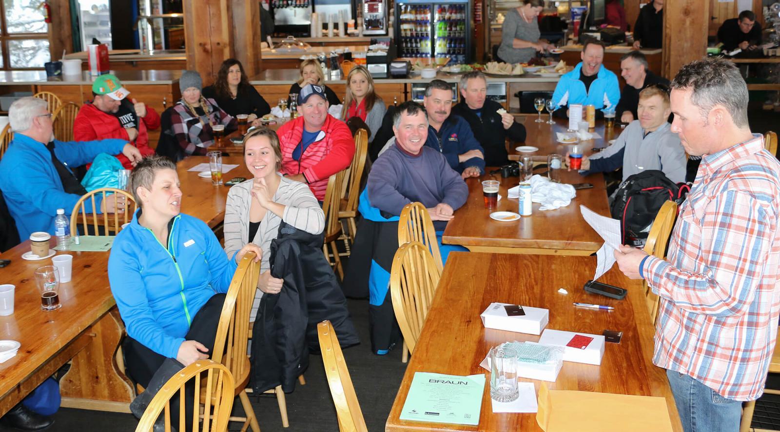 Prizes were awarded during the après ski at Osler.