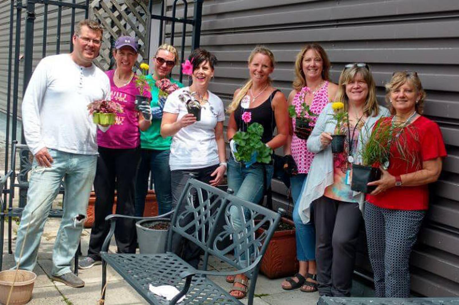 LO and Connon support terrace garden project