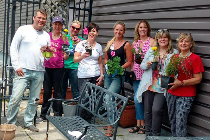 LO and Connon support terrace garden project