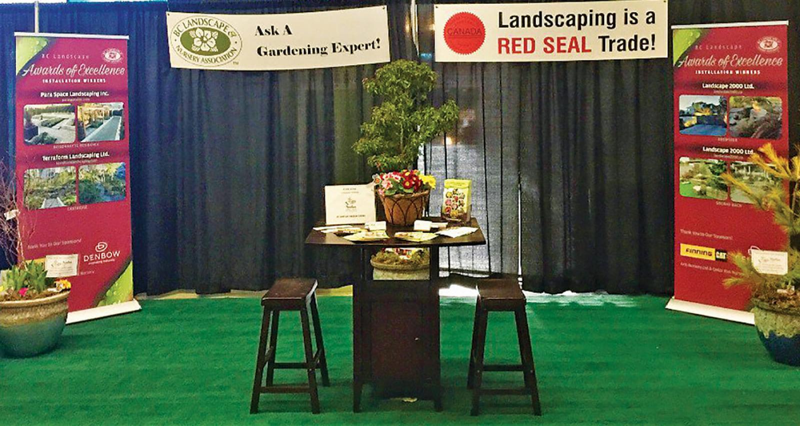 BCLNA booth at the Vancouver home show.