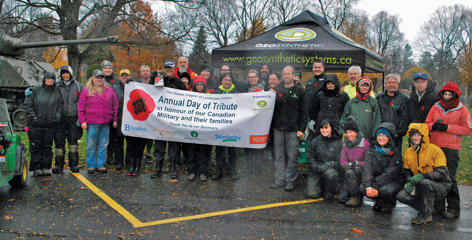 Participants take time out for a group photo — an annual tradition.