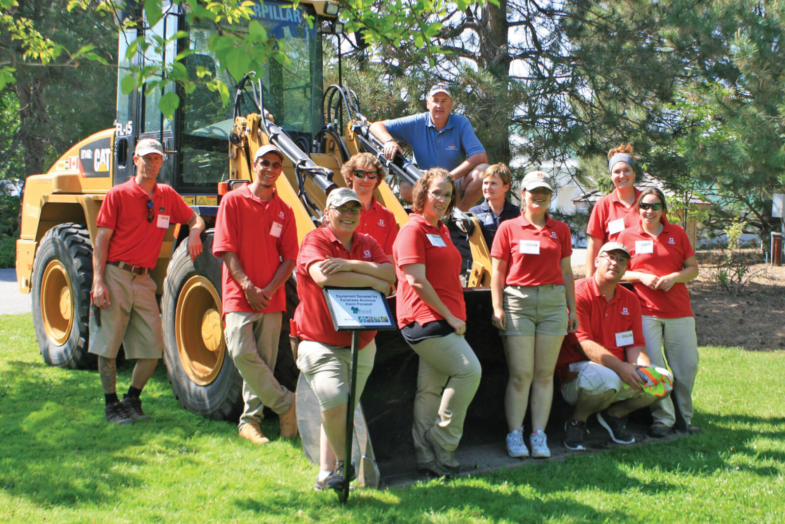 The horticulture program at Fanshawe receives great support from business. In photo, this impressive piece of equipment came from Kevin Forestell of Forestell Designed Landscapes in Guelph.