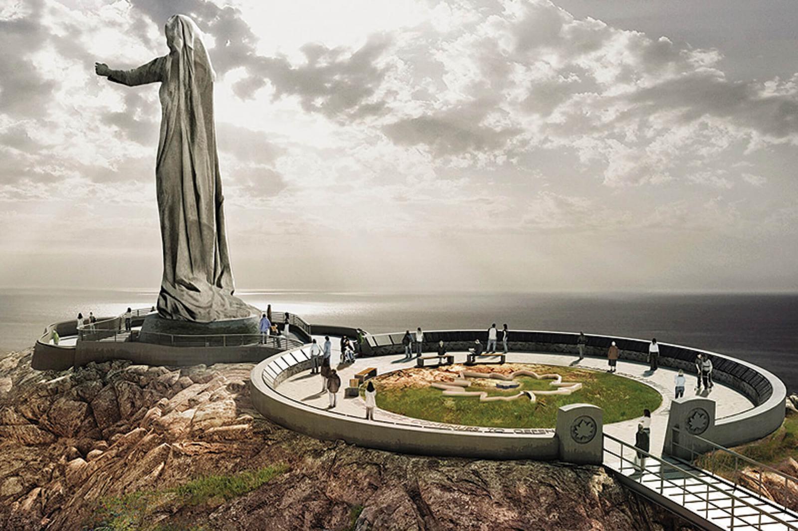 The proposed Mother Canada monument in Nova Scotia.