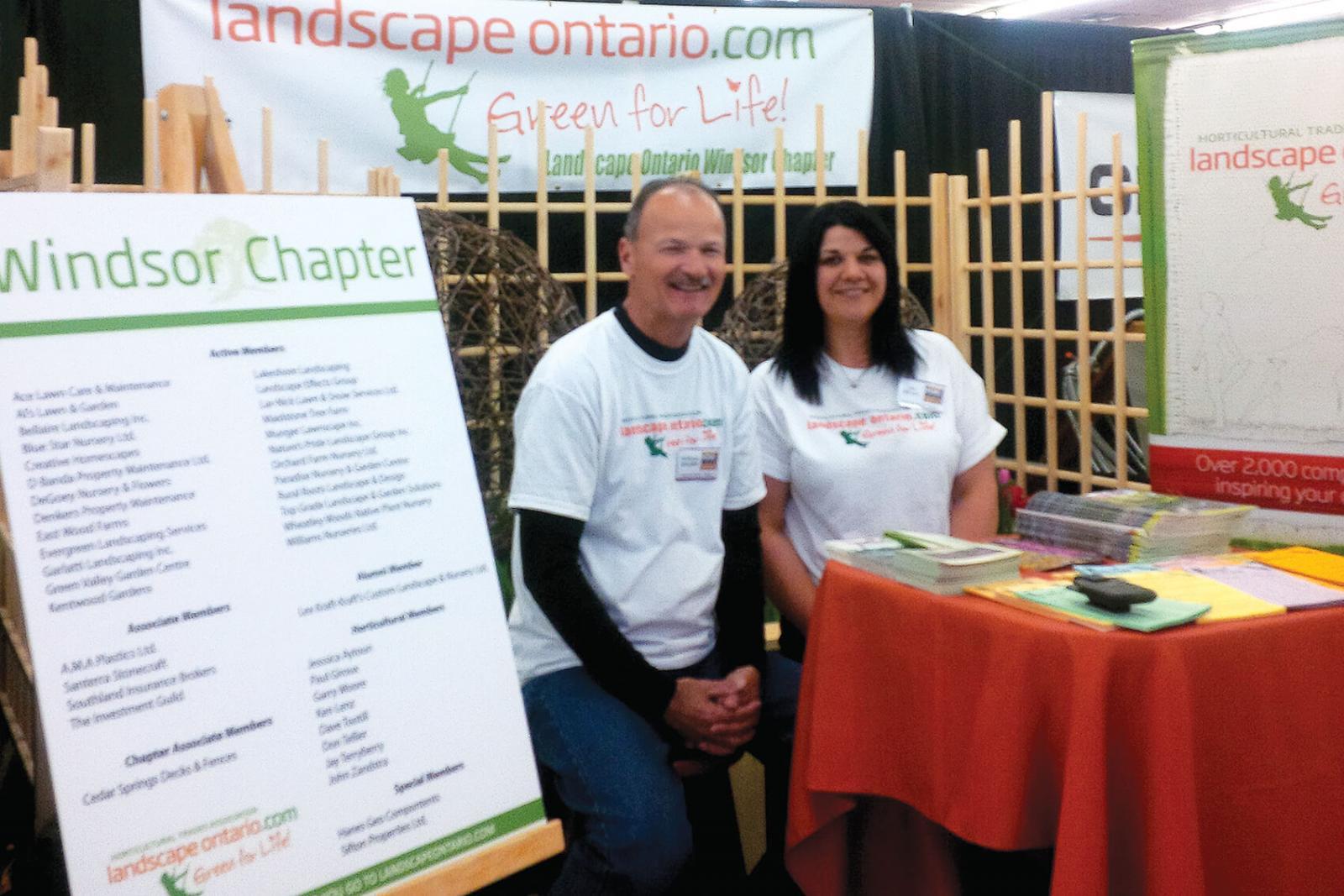 Don Tellier and Jay Rivait handle booth duties for the Windsor Chapter.