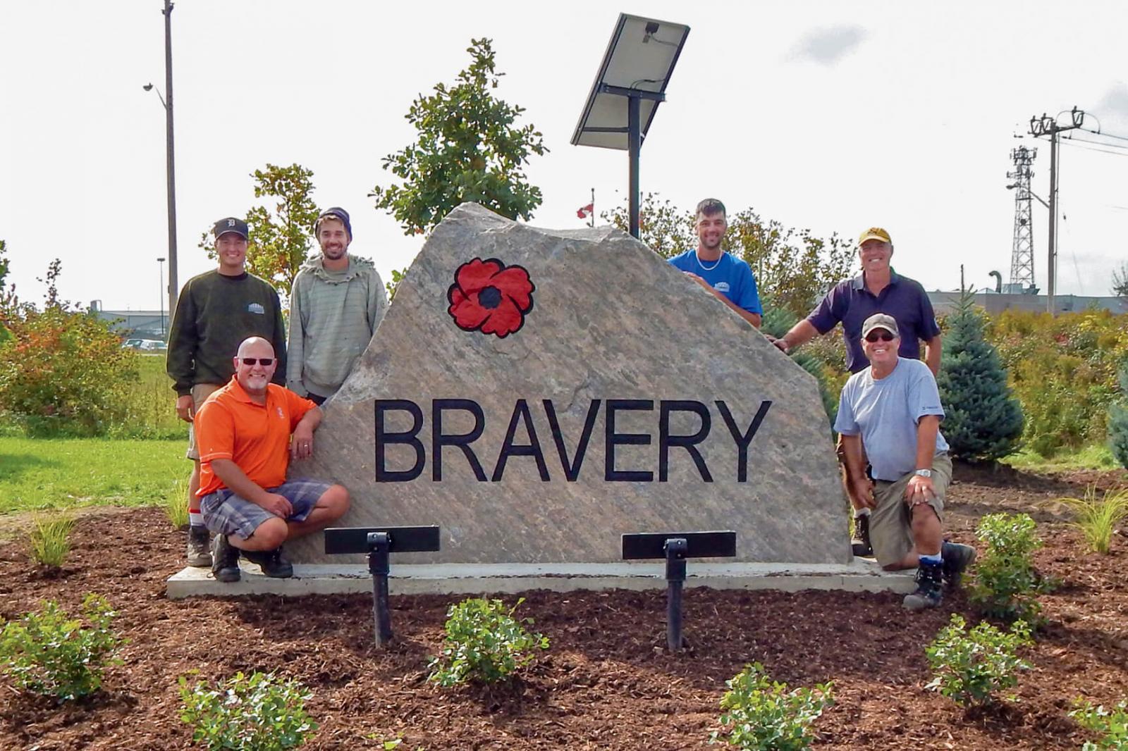 Along with being a major partner in the London Veterans Memorial Parkway project, the London Chapter members have also added their own personal touch — such as the Bravery garden. 