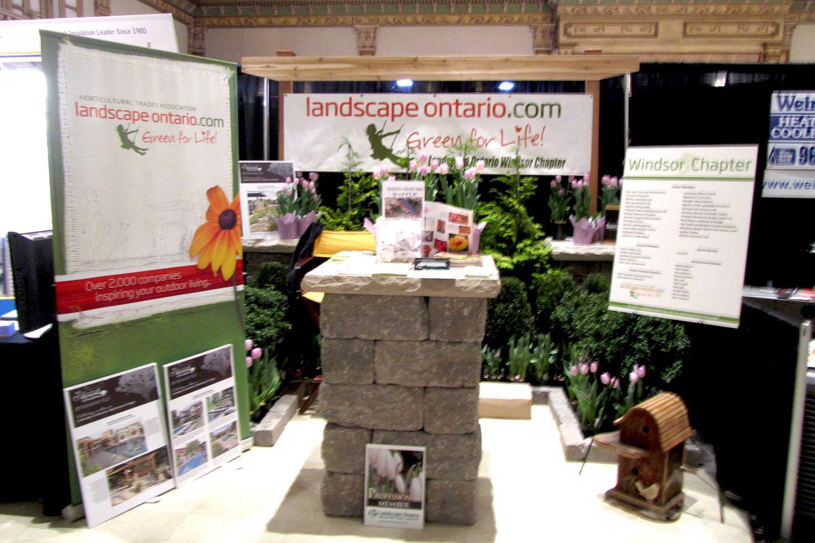 The Windsor Chapter had many inquiries relating to Landscape Ontario at its booth at the Greater Windsor Home Builders Association Home Show held Mar. 1 to 3.