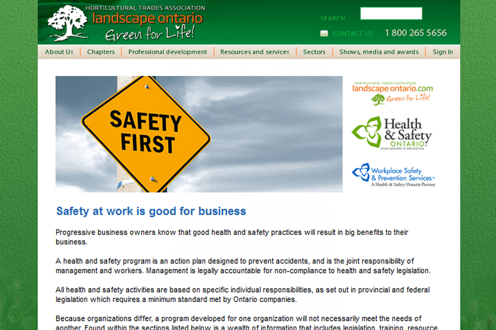 Association has proud record of promoting safe work practices