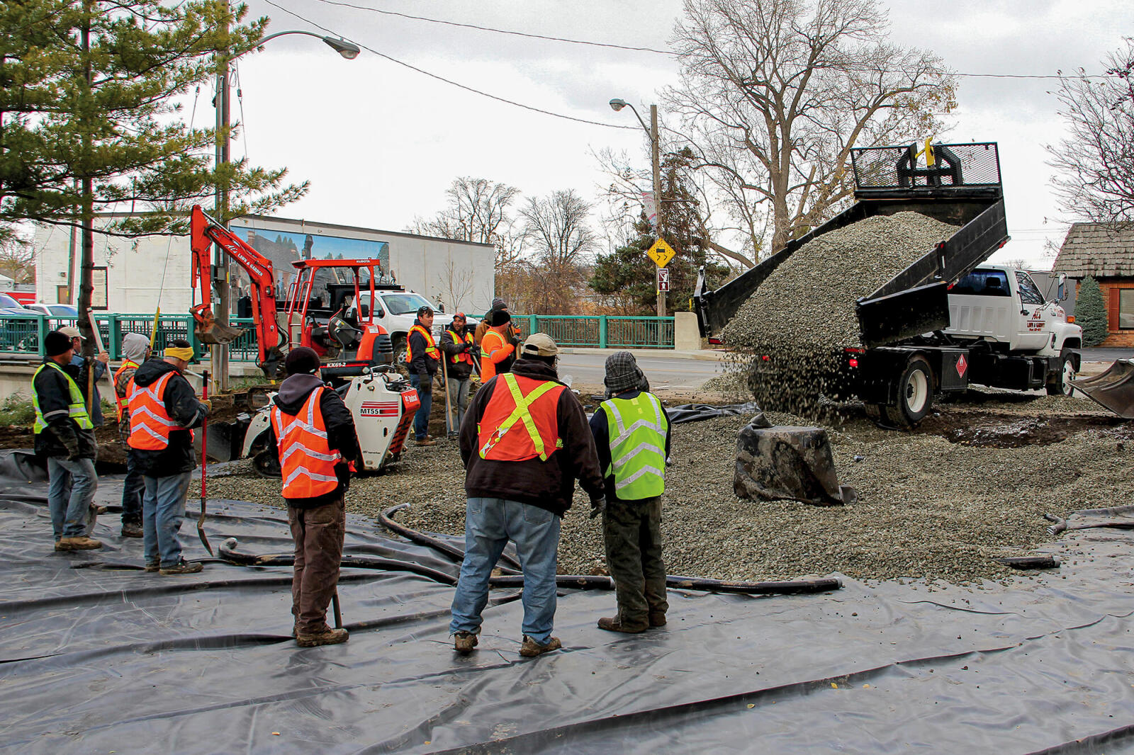 There was no lack of manpower when construction began on Chatham’s newest park.