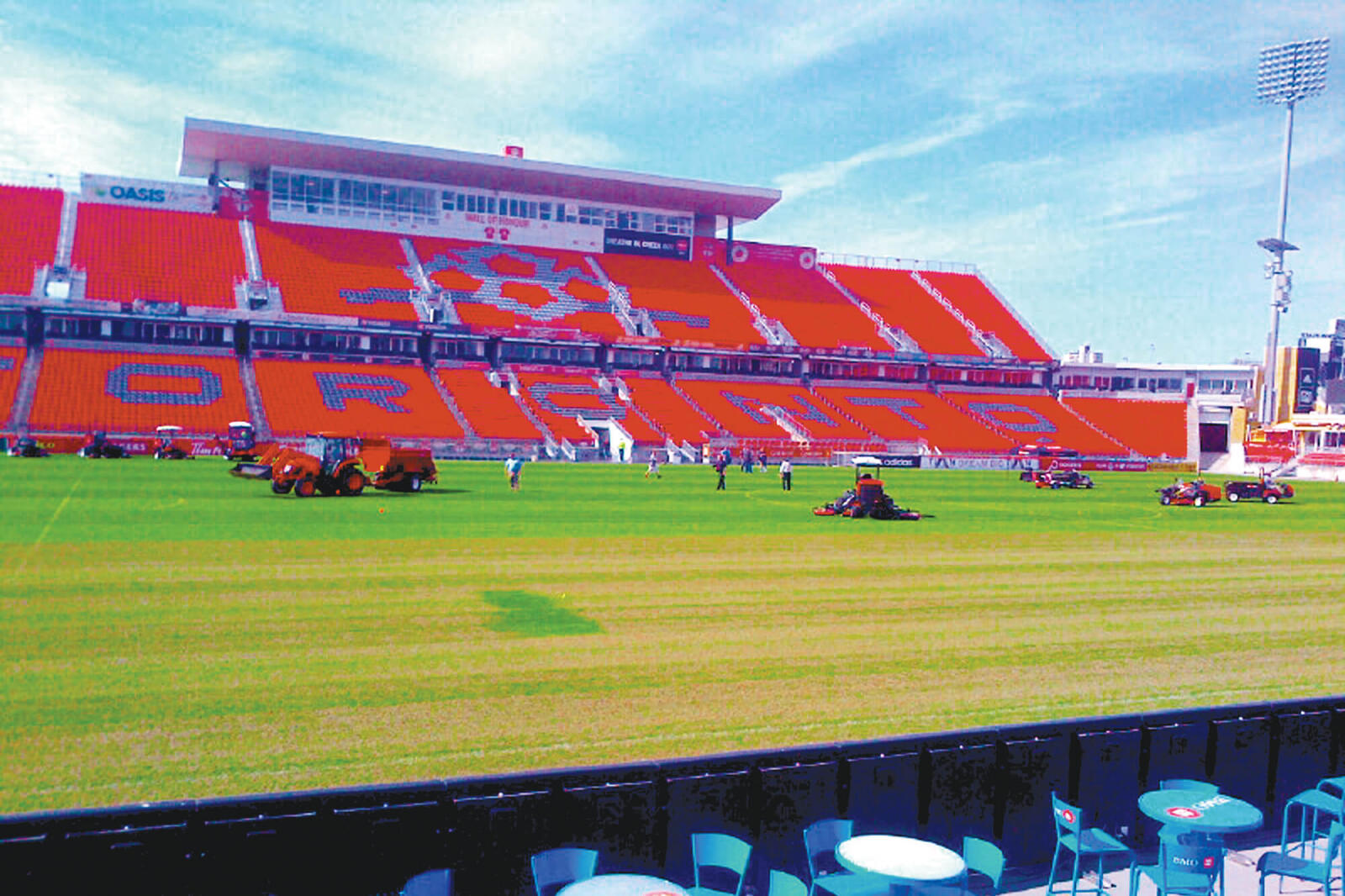 Turf Care of Newmarket showed off its equipment at BMO Field in Toronto.