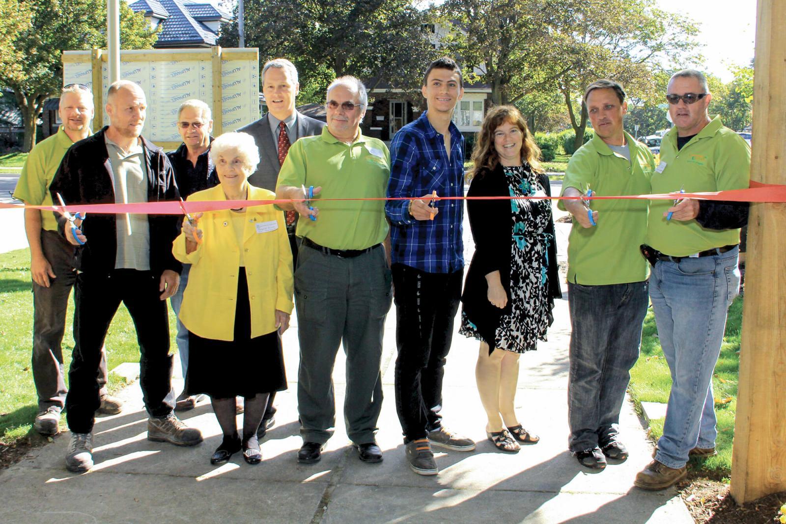 National Tree Day was a proud time for the Waterloo Chapter as members took part in the cutting of the ribbon to open new garden area at Elmira District Secondary School.