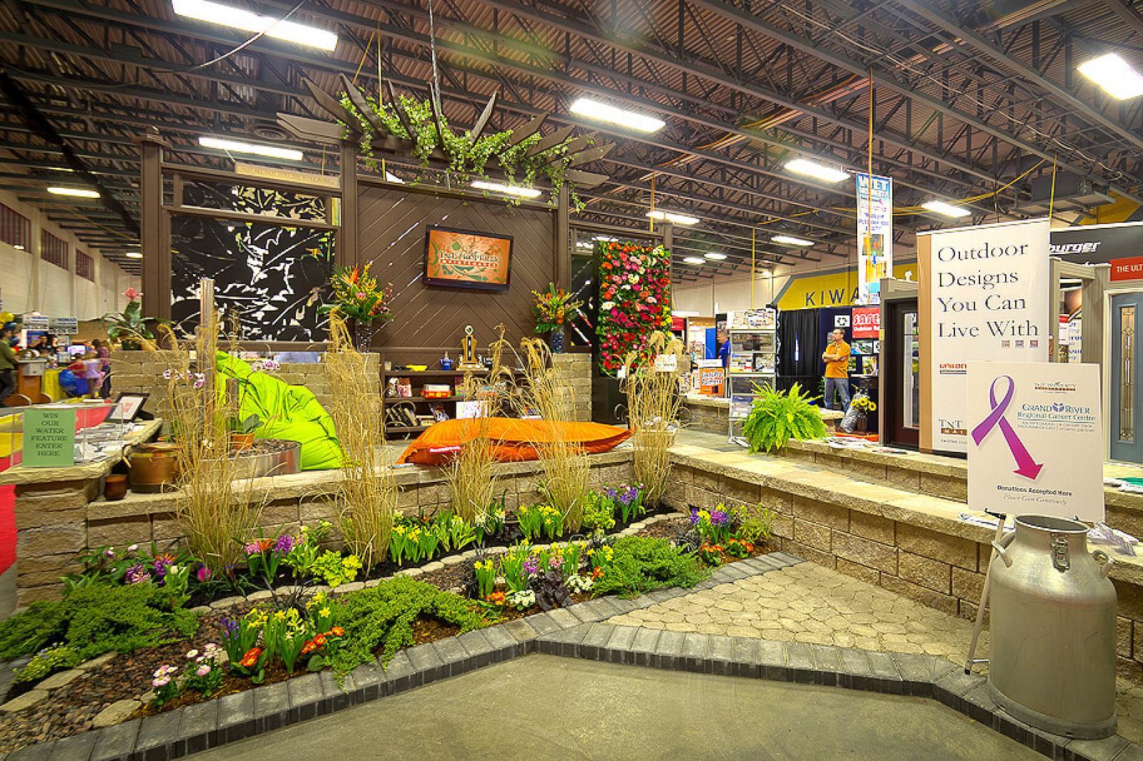 Vistors to the Kitchener/Waterloo Home and Garden Show  had a great first impression walking through the entrance garden created by TNT Landscaping.