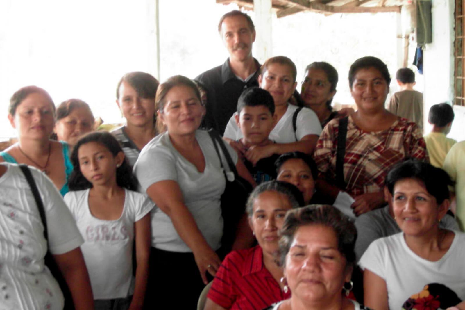 Vince Vetro with some of the women he is helping achieve business success in Ecuador.