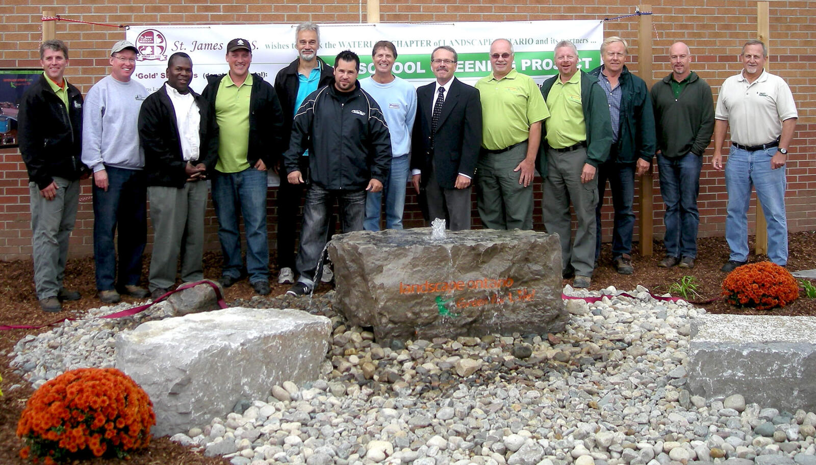 Waterloo Chapter members green another school.