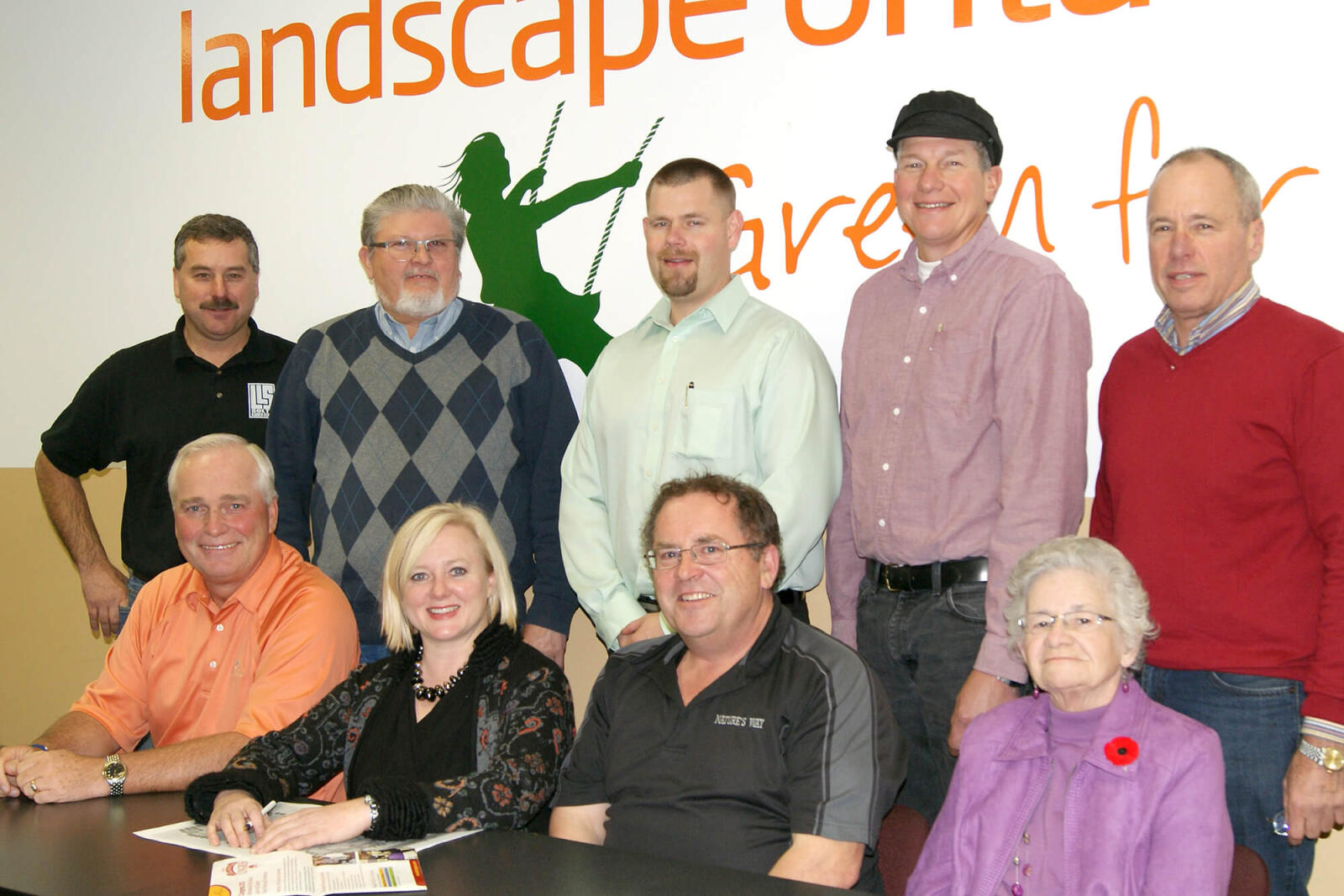 Some Congress show committee members took time out from a recent meeting for this photo. They are, in front, from left, Brian Lofgren, past chair; Beth Edney CLD, chair; Terry Childs, vice chair, and Monica van Maris, director. In back, from left, directors are Nick Solty, Douglas Coote, Nathan Helder, Paul DeGroot and Barry Dickson. Other members of the committee include Scott Beaudoin, Phil Charal, Brian Cocks CLT, Kim Iceton, Michael LaPorte CLT, Bob McCannell, Mike Riehm, Klaas Sikkema and Jack VandeRee CLT.