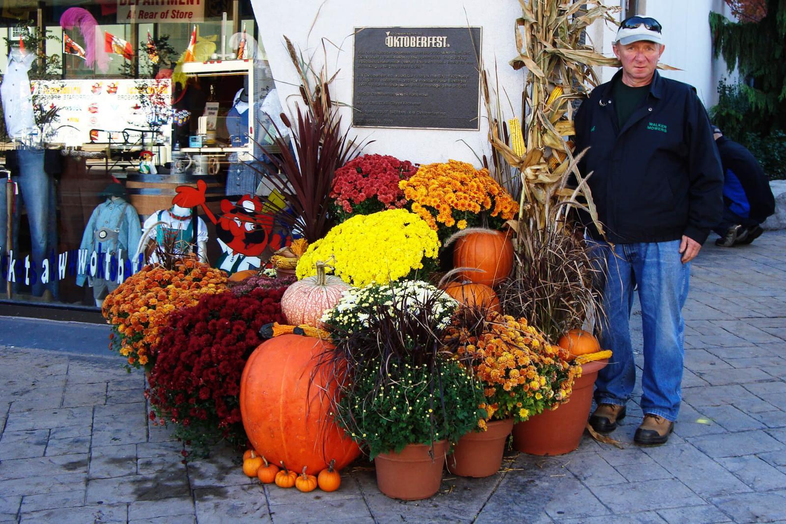 Frank Freiburger and his staff at Freiburger Landscaping in Kitchener each year decorate the local tourism office during Oktoberfest.