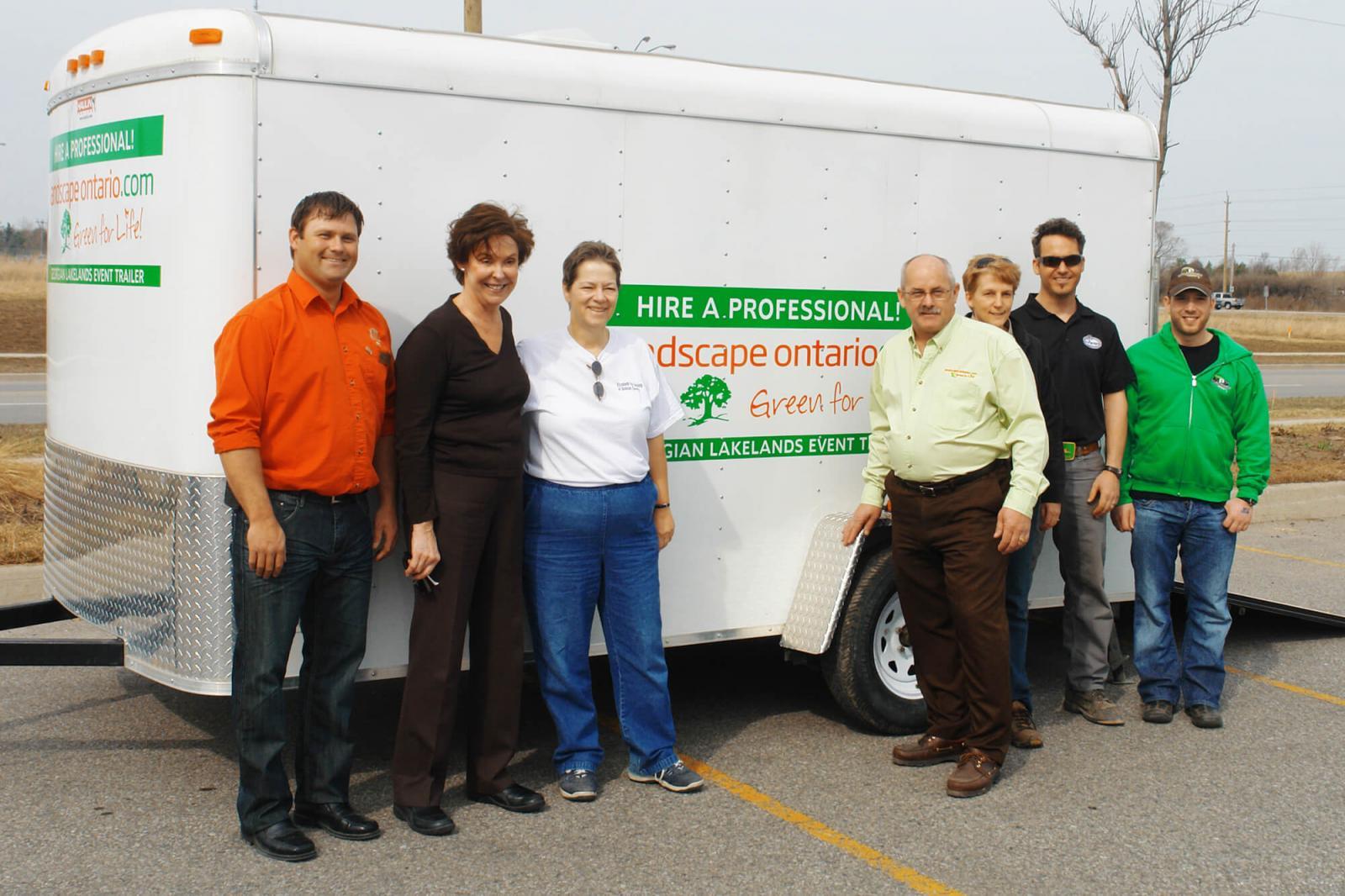 From left, Michael LaPorte, president of Georgian Lakelands Chapter, Aileen Carrol, County of Simcoe MPP, Paula King, executive director of Elizabeth Fry Society of Simcoe County, Bob Adams, LO’s immediate past president, Sheila Allin, Chapter treasurer, Jeff Lee, Chapter vice-president, and David Emms, Chapter director. 