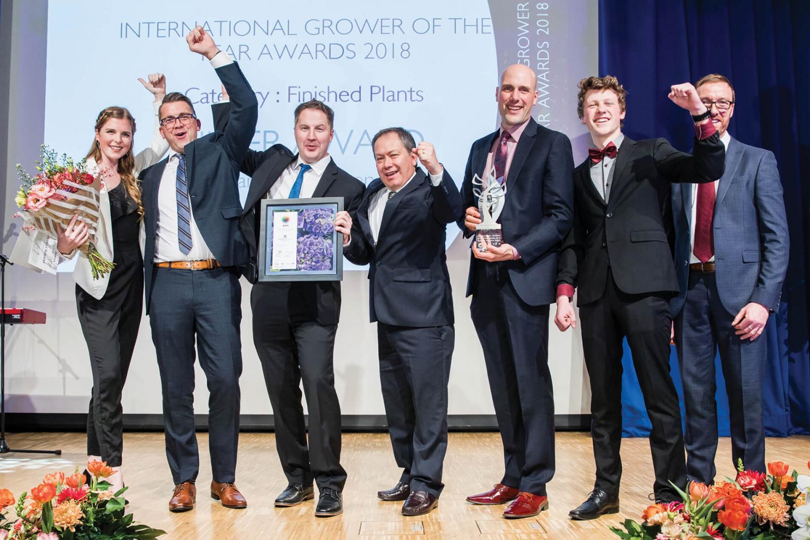 Van Belle Nursery was awarded International Grower of the Year for 2018 in two categories.