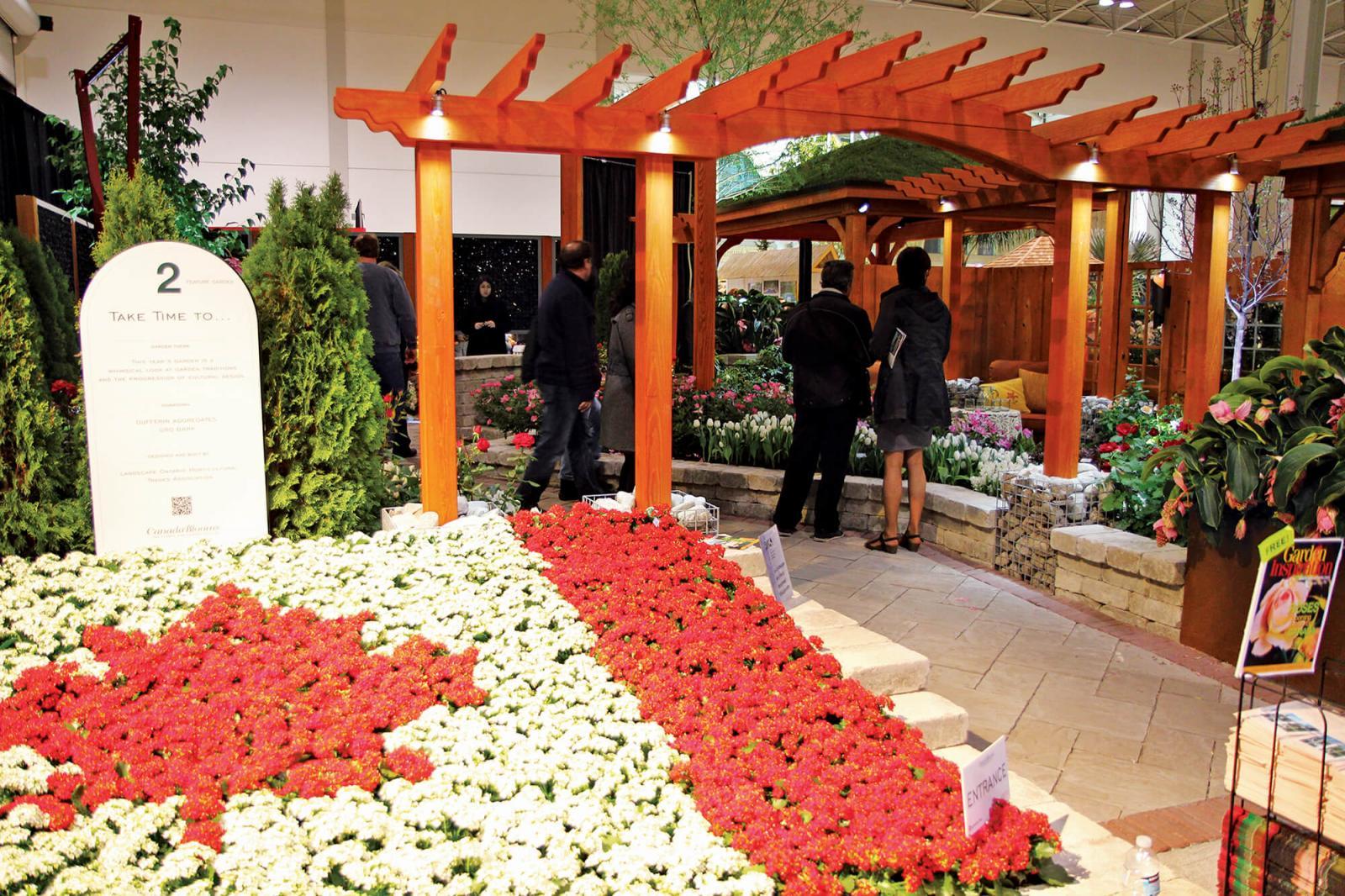 Display gardens at Canada Blooms will reflect  sesquicentennial celebrations for Canada.