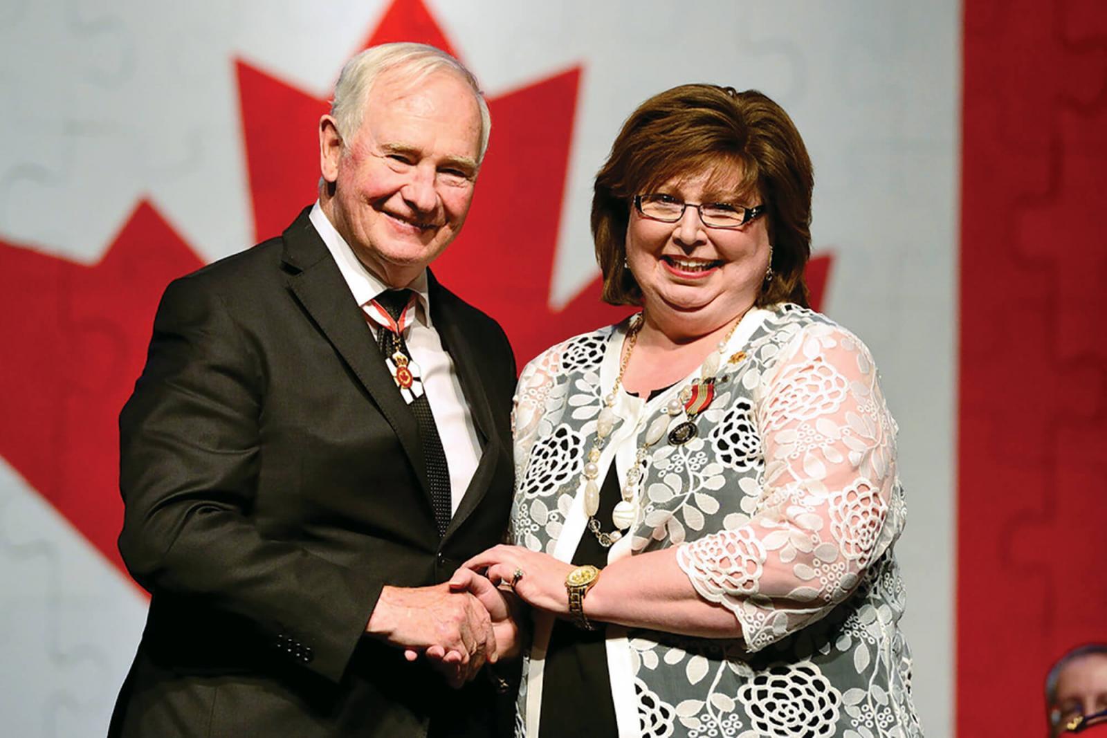 Linda Follett-Ryan was recognized by the Governor General for her volunteer efforts.