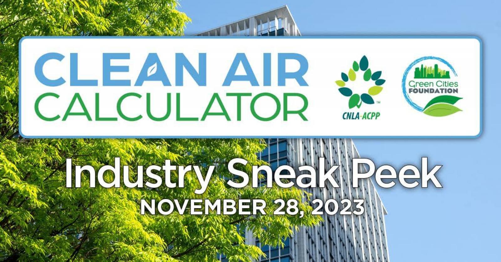 Clean Air Calculator Industry Sneak Peek