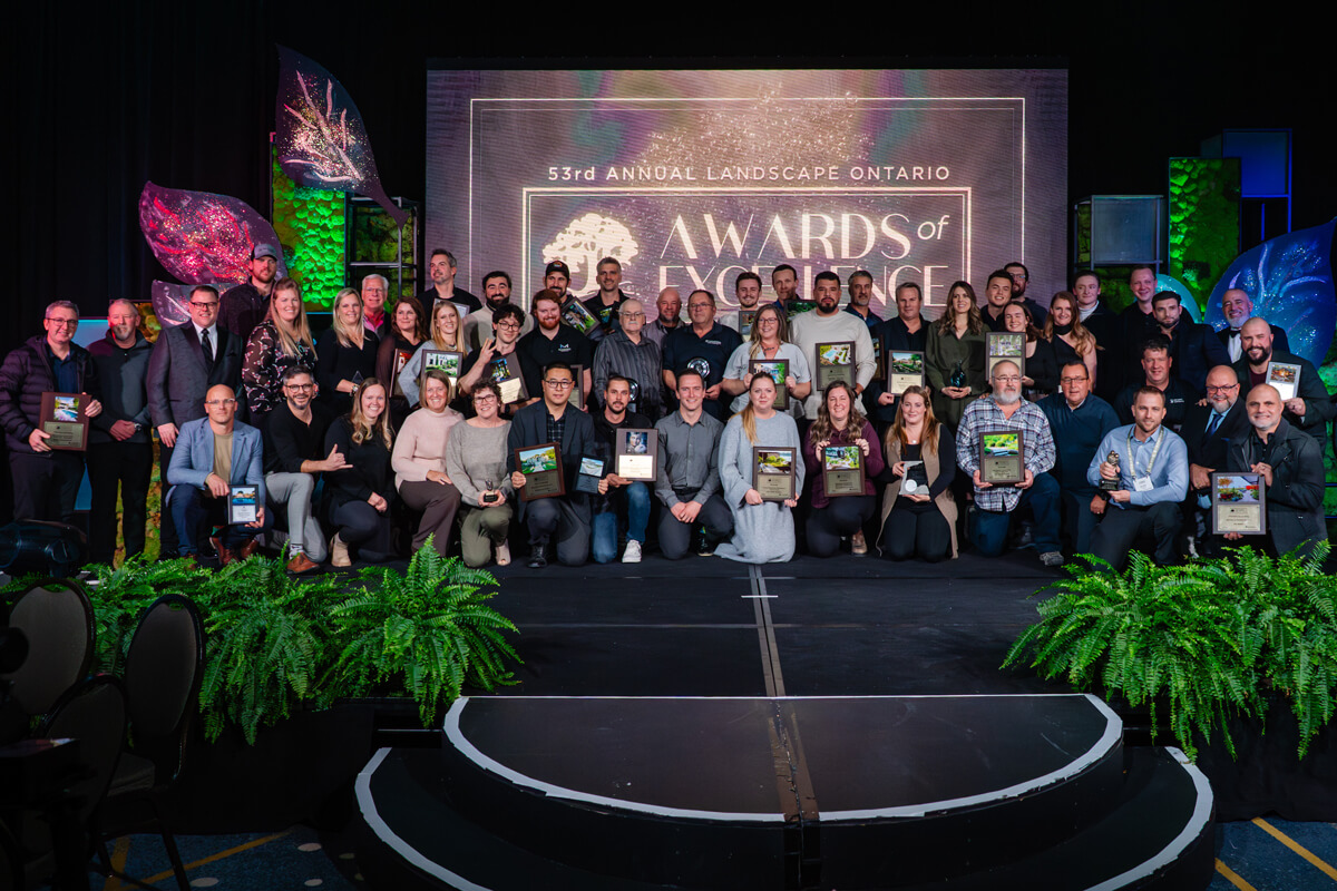Winners gather on stage at the conclusion of the awards ceremony on January 6, 2026.